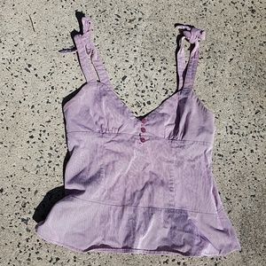 BB Dakota cherry red and white striped top